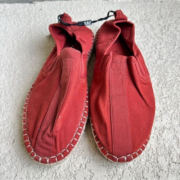 NWT Zara rustic orange canvas espadrilles Sz 7 - Picture 3 of 10